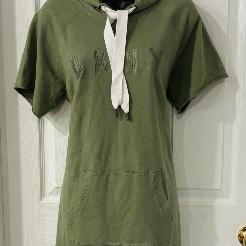 DKNY Olive Green Hoodie Dress
